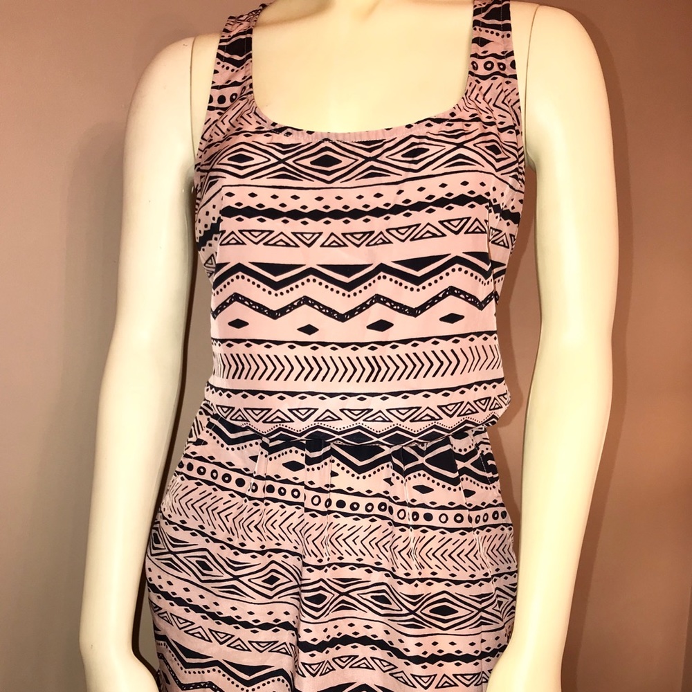GUESS - navy and blush tribal summer dress.